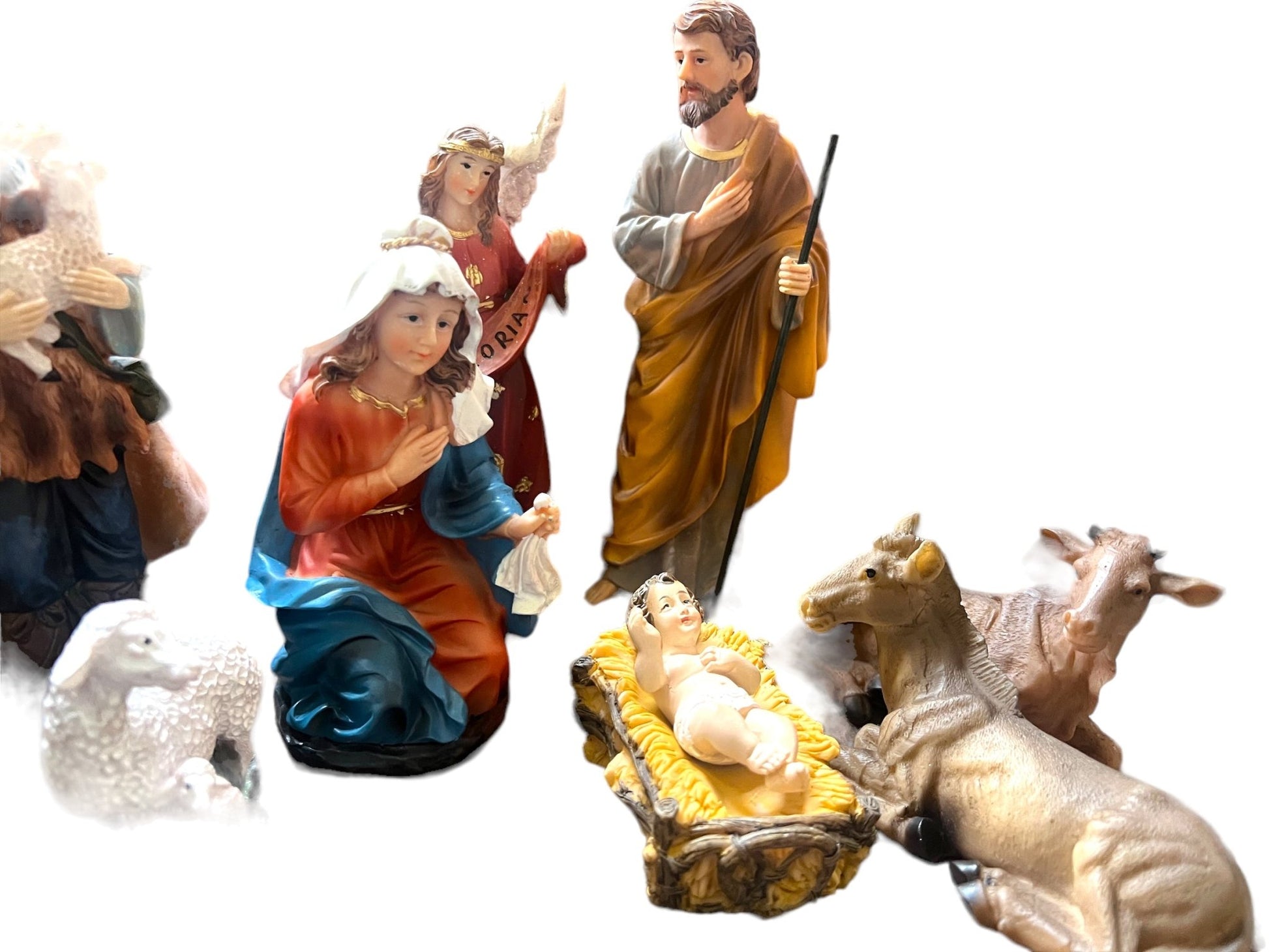 11-PC NATIVITY SET MULTICOLOR - Tiendita San Juditas 8"-10" Tiendita San Juditas