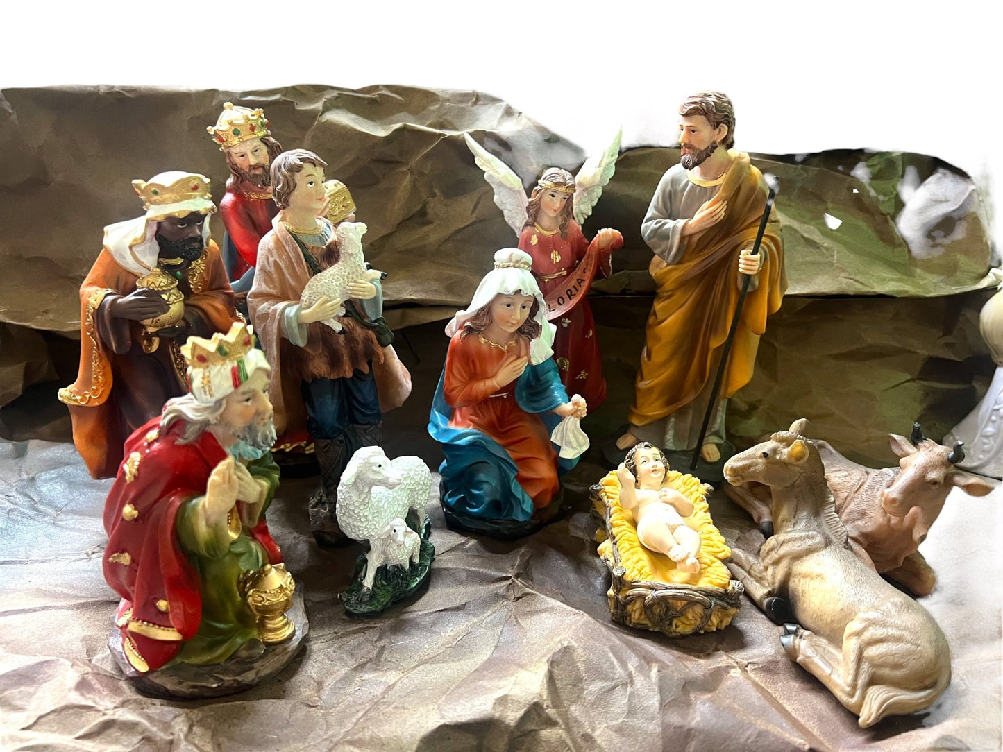 11-PC NATIVITY SET MULTICOLOR - Tiendita San Juditas 8"-10" Tiendita San Juditas