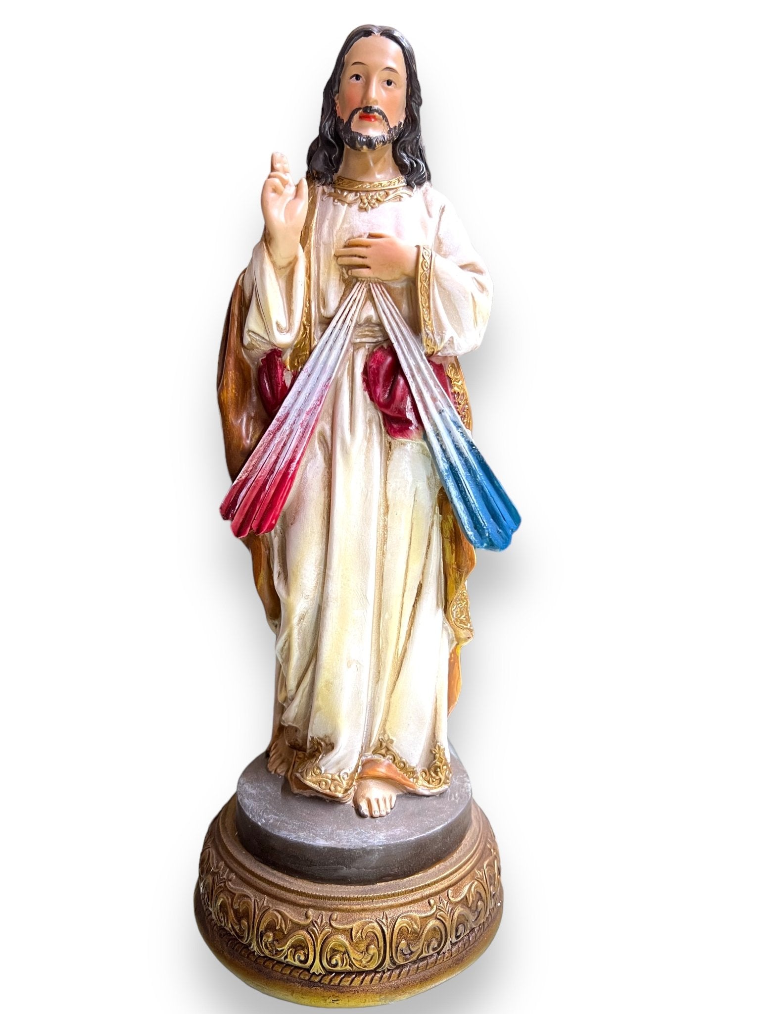 12" DIVINE MERCY STATUE - Tiendita San Juditas 12"-14" Tiendita San Juditas