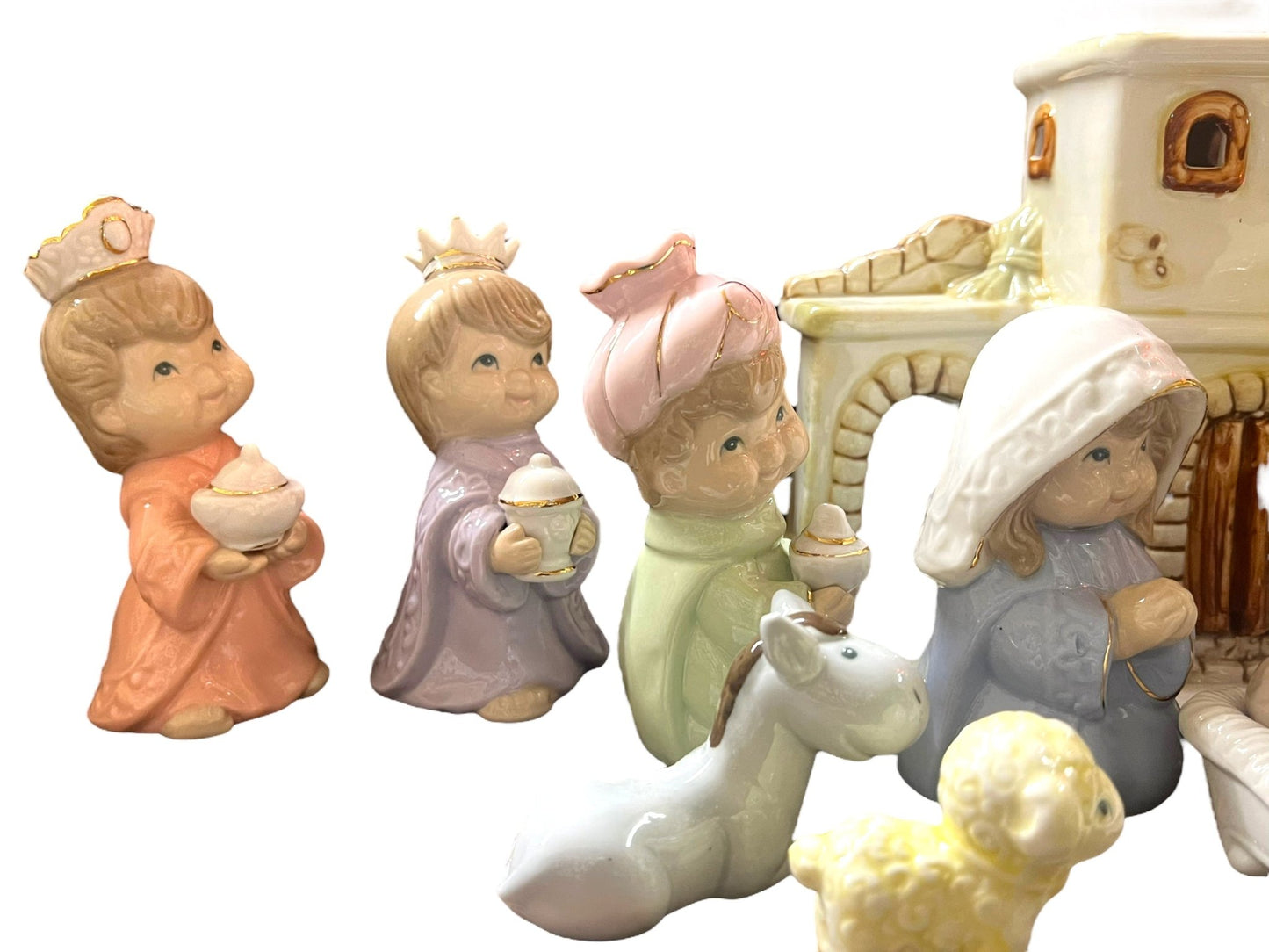 12-PC PORCELAIN NATIVITY SET - Tiendita San Juditas 4"-6" Tiendita San Juditas