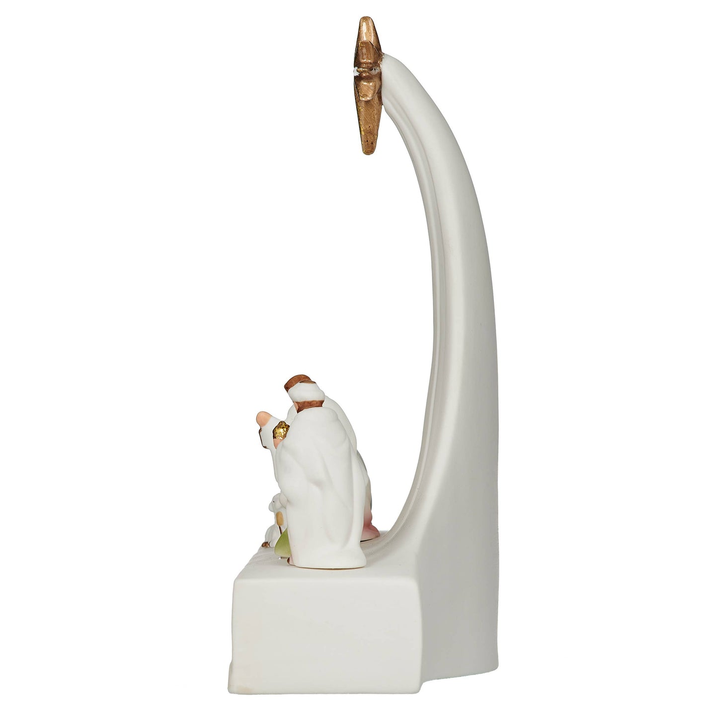 PORCELAIN NATIVITY SCENE DISPLAY 7.25"H LED