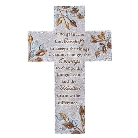 SERENITY PRAYER 8" WALL CROSS