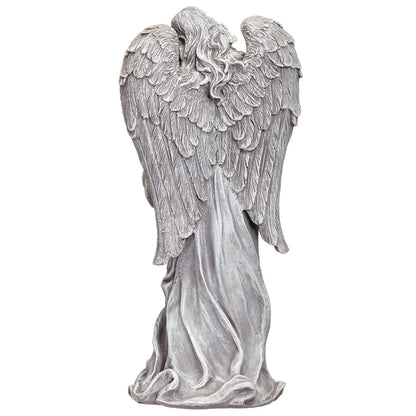 MEMORIAL ANGEL GARDEN STATUE W/ CARDINAL