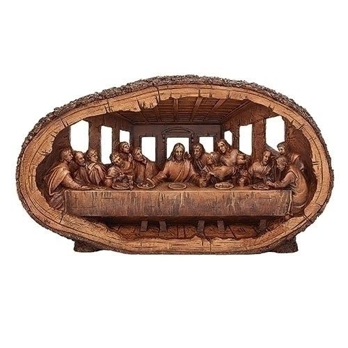 14.5" CARVED LAST SUPPER FIGURE | ESCULTURA DE ULTIMA CENA - Tiendita San Juditas Tiendita San Juditas