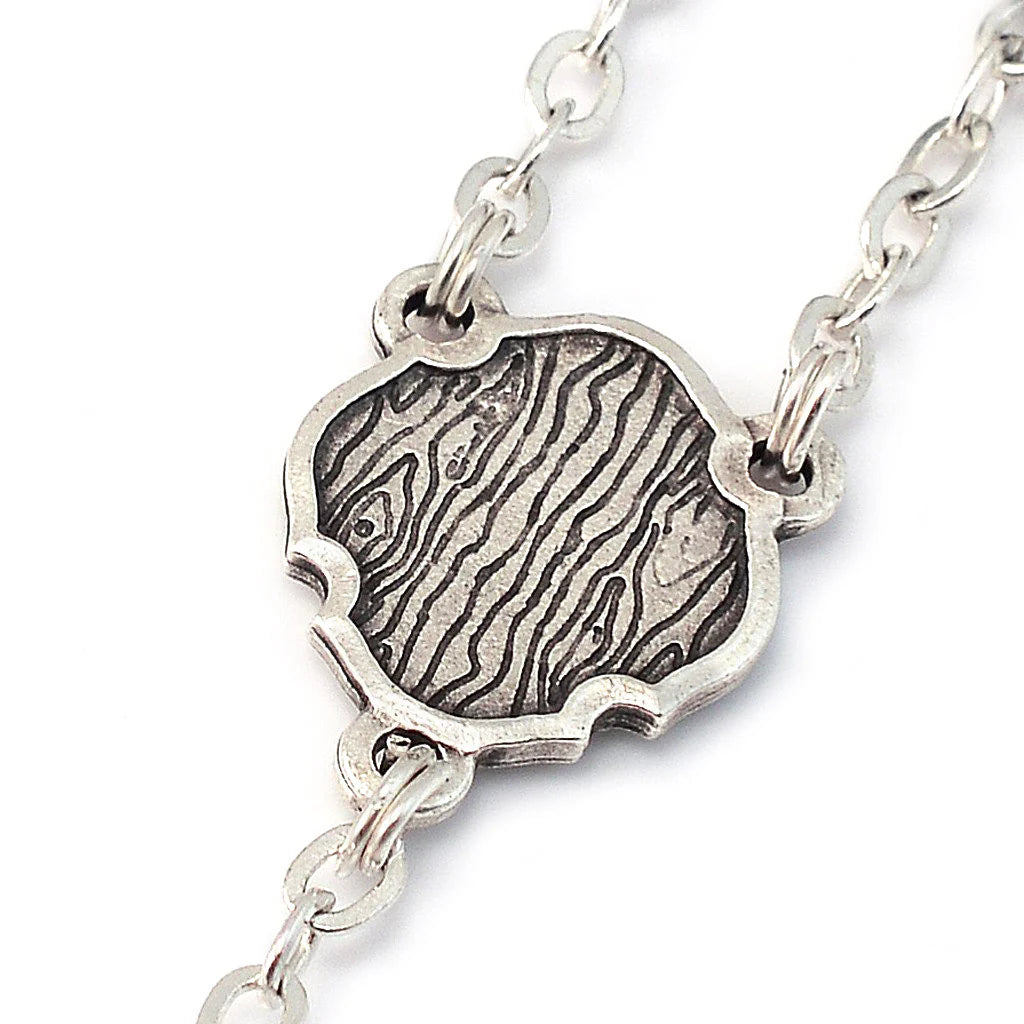 ST. JOSEPH WOOD & SILVER ROSARY