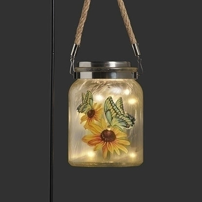 LED GLASS JAR SOLAR WITH 30" STAKE