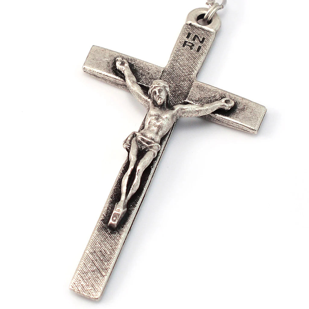 ST. FRANCIS AND ST. CLARE OF ASSISI BLACK WOOD & SILVER