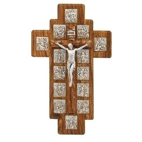 14"H STATIONS OF THE CROSS CRUCIFIX BY ROMAN