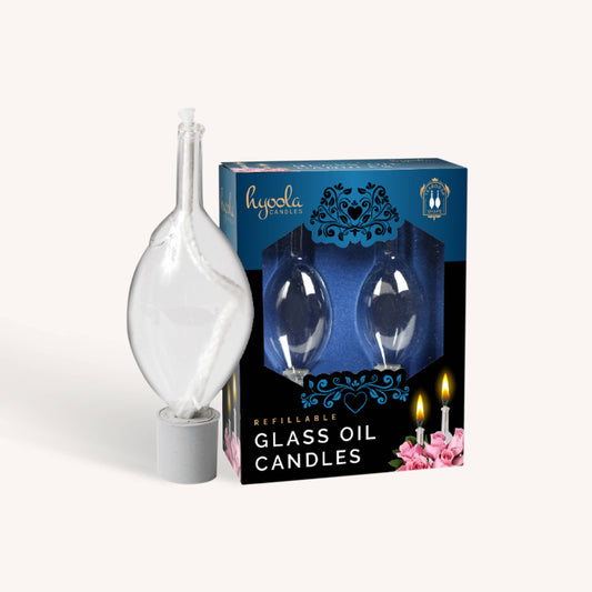 GLASS OIL CANDLE -2 PACK