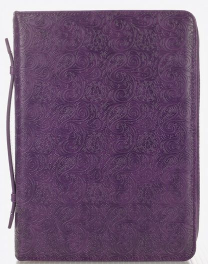 FUNDA PARA BIBLIAS FE, MORADO (PURPLE) HEBREOS 11:1