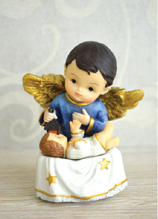 GUARDIAN ANGEL STATUE 4"