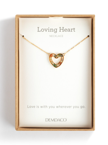 LOVING HEART NECKLACE - GREEN