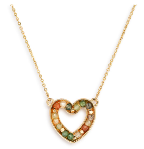 LOVING HEART NECKLACE - GREEN