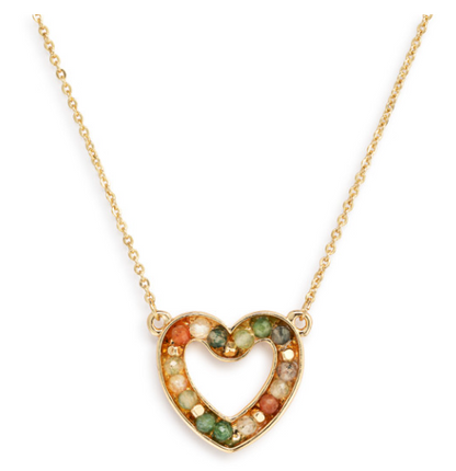 LOVING HEART NECKLACE - GREEN