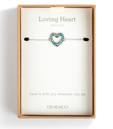 LOVING HEART BRACELET AQUA