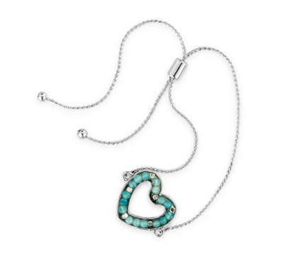 LOVING HEART BRACELET AQUA