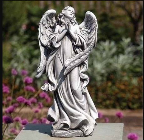 14.25"H ANGEL PRAYING GARDEN