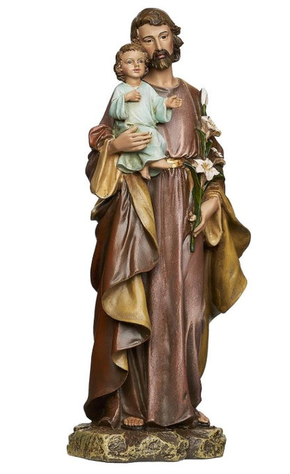 10"H ST. JOSEPH AND CHILD JESUS FIGURE RENAISSANCE COLLECTION