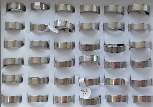 ANILLO CON EL PADRE NUESTRO GRAVADO EN LASER