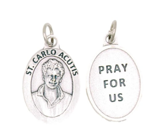 OXIDIZED ITALIAN MEDAL: ST. CARLO ACUTIS
