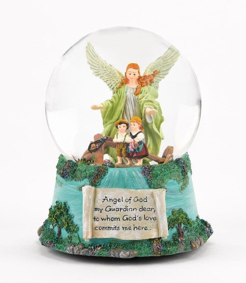 CÚPULA MUSICAL DE ÁNGEL DE LA GUARDA DE 5.7" DE ALTO