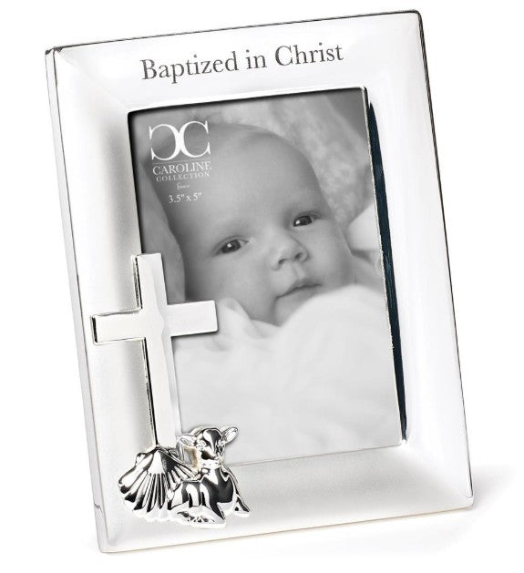 BAPTISM SILVER FRAME W/SHELL