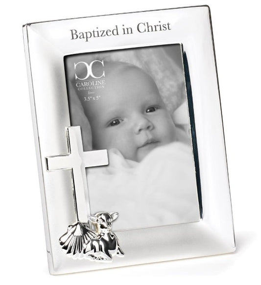 BAPTISM SILVER FRAME W/SHELL