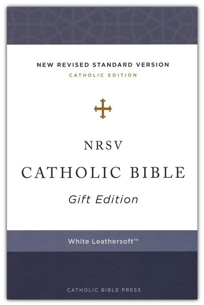 NRSV CATHOLIC BIBLE LEATHERSOFT, WHITE