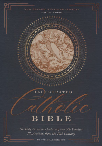 NRSVCE ILLUSTRATED CATHOLIC BIBLE, SOFT LEATHER, BLACK