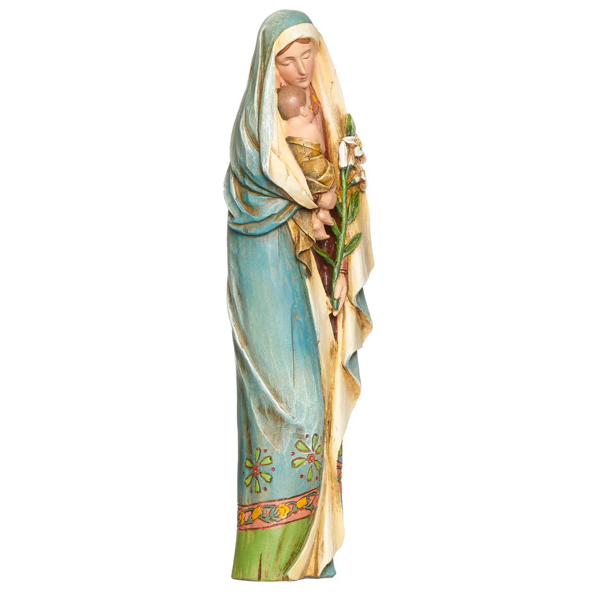 MADONNA Y NIÑO CON FIGURA DE LIRIO