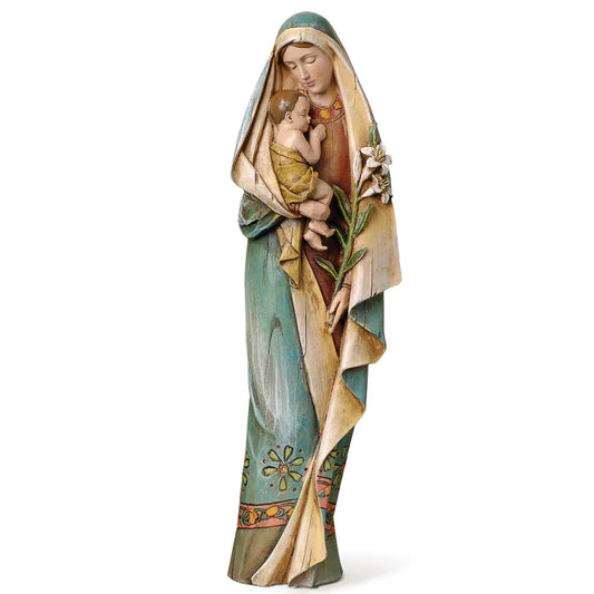 VIRGEN Y NIÑO CON LIRIO