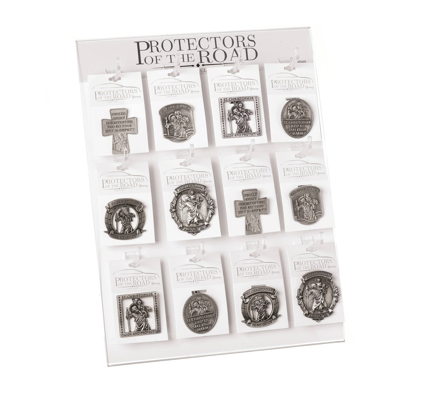 ST. CHRISOTPHER VISOR CLIP: PROTECTORS OF THE ROAD
