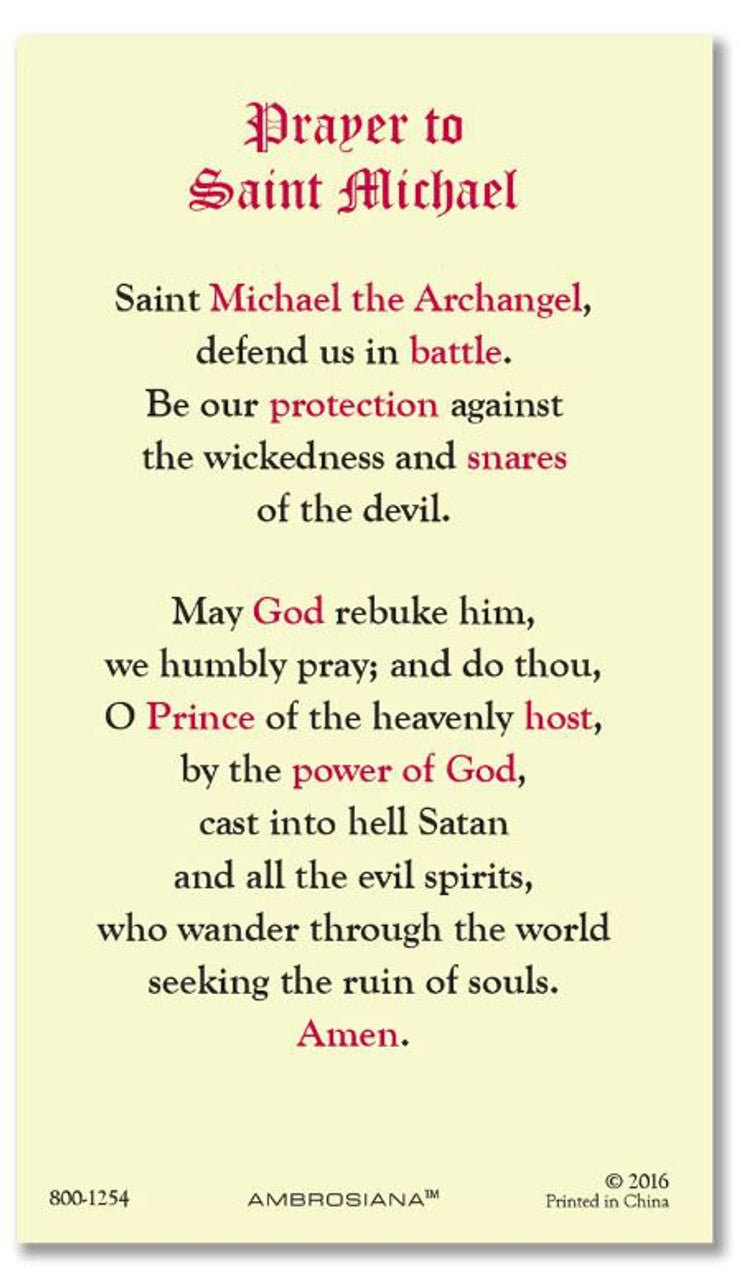 PRAYER TO SAINT MICHAEL