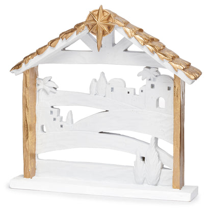 7-Pc Elegant Nativity Set W/ Gold Accents