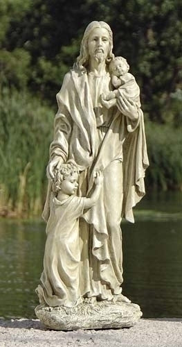 JESUS W/ CHILDREN GARDEN STATUE | JESUS C/ NIÑOS PARA JARDIN