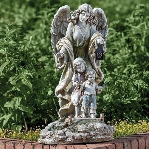 SOLAR GUARDIAN ANGEL GARDEN STATUE | ANGEL DE LA GUARDA SOLAR PARA JARDIN