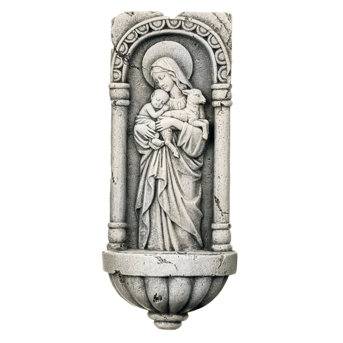 MADONNA & CHILD: INNOCENCE WATER FONT -JOSEPH'S ROMAN STUDIO