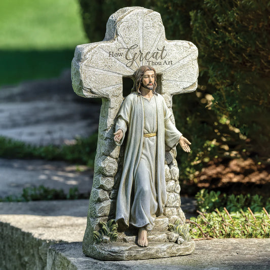 JESUS RISING TOMB STATUE