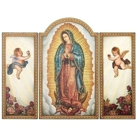 PANEL TRÍPTICO NUESTRA SEÑORA DE GUADALUPE | TRIPTICO DE NUESTRA SEÑORA DE GUADALUPE 