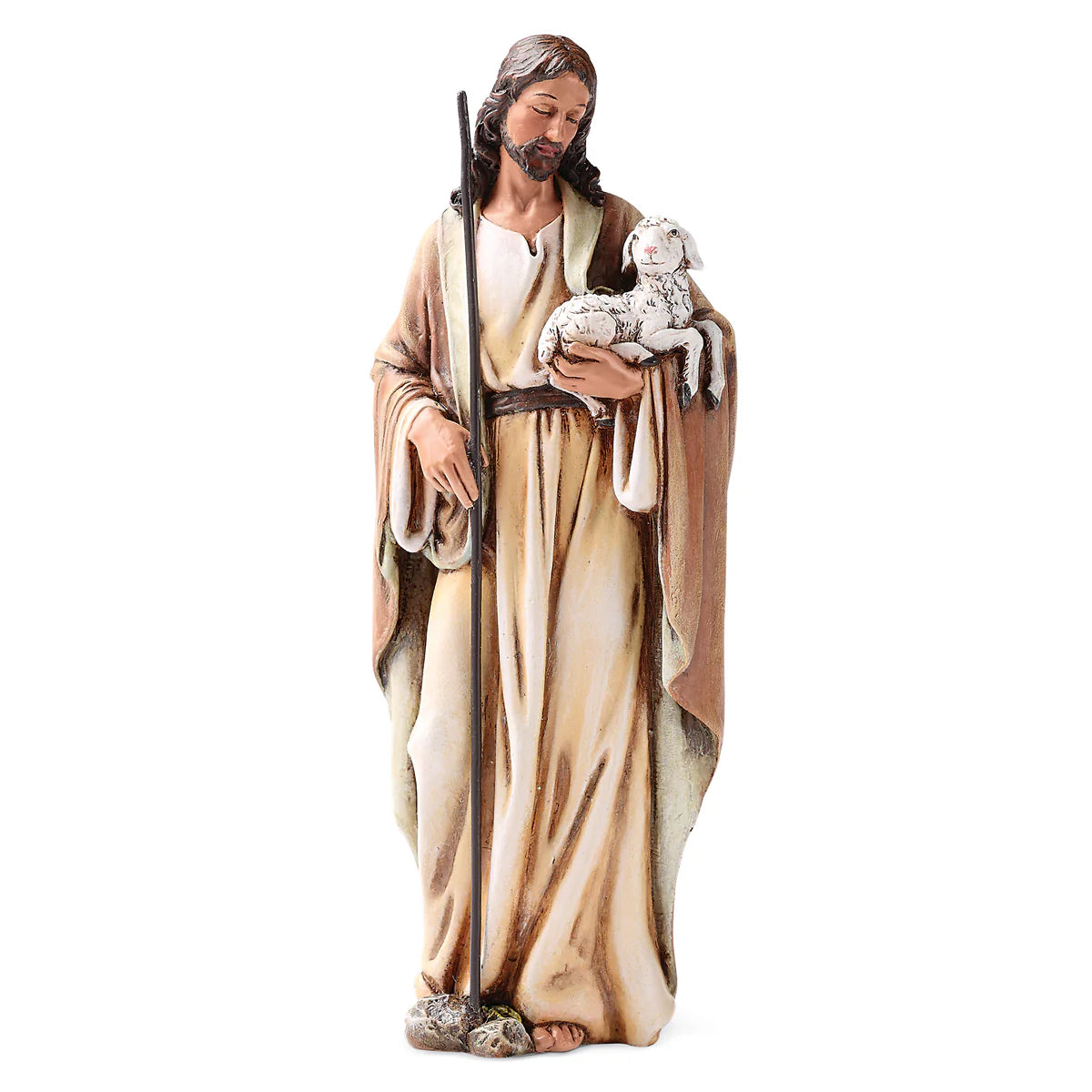 JESUS GOOD SHEPHERD STATUE 6.25H