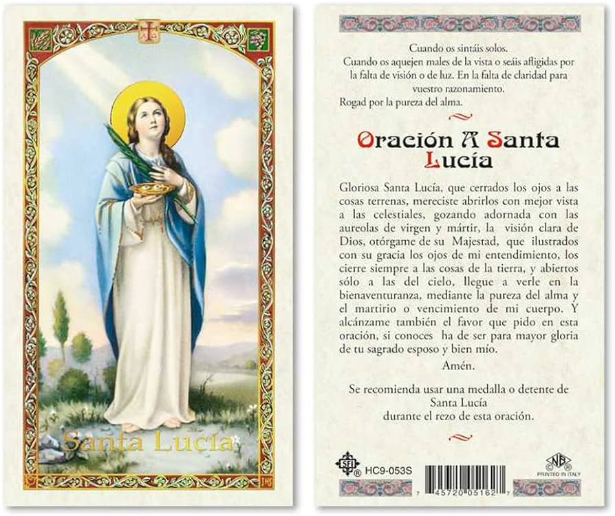 ORACIÓN A SANTA LUCÍA