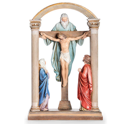FIGURA DE ESCENA DE CRUCIFIXIÓN DE 10.75" DE ALTO, COLECCIÓN RENACENTISTA