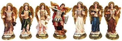 6" SEVEN ARCHANGEL STATUES SET