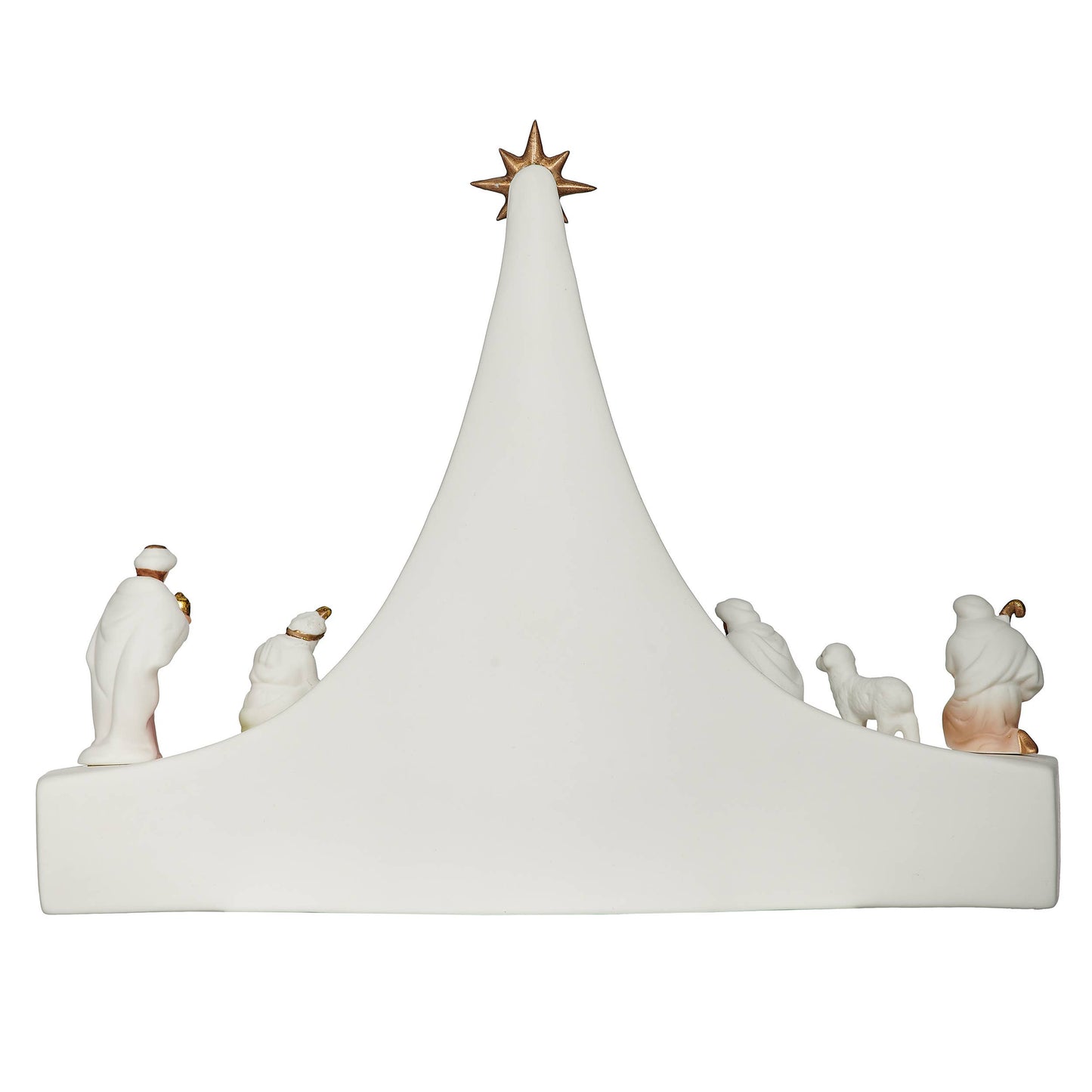 PORCELAIN NATIVITY SCENE DISPLAY 7.25"H LED