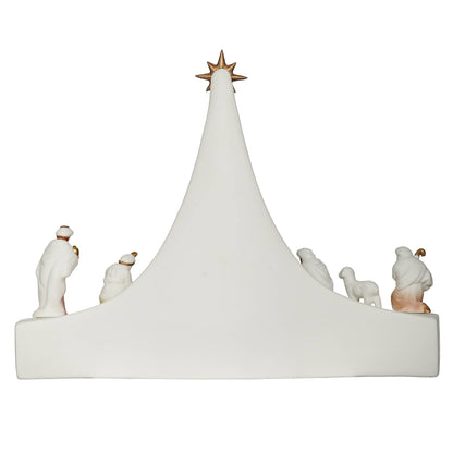 PORCELAIN NATIVITY SCENE DISPLAY 7.25"H LED
