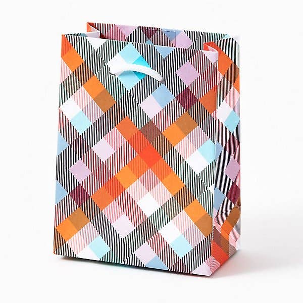 VIBRANT PLAID GIFT BAG SMALL