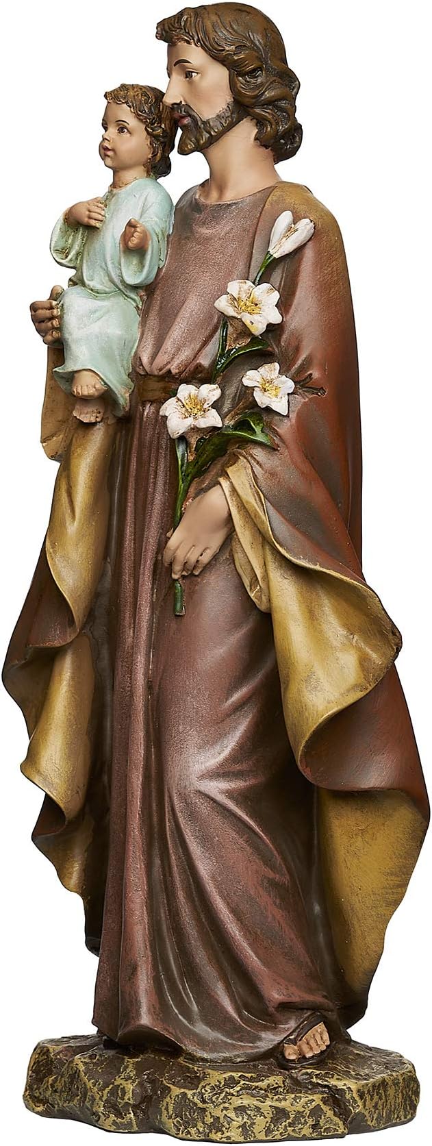 10"H ST. JOSEPH AND CHILD JESUS FIGURE RENAISSANCE COLLECTION