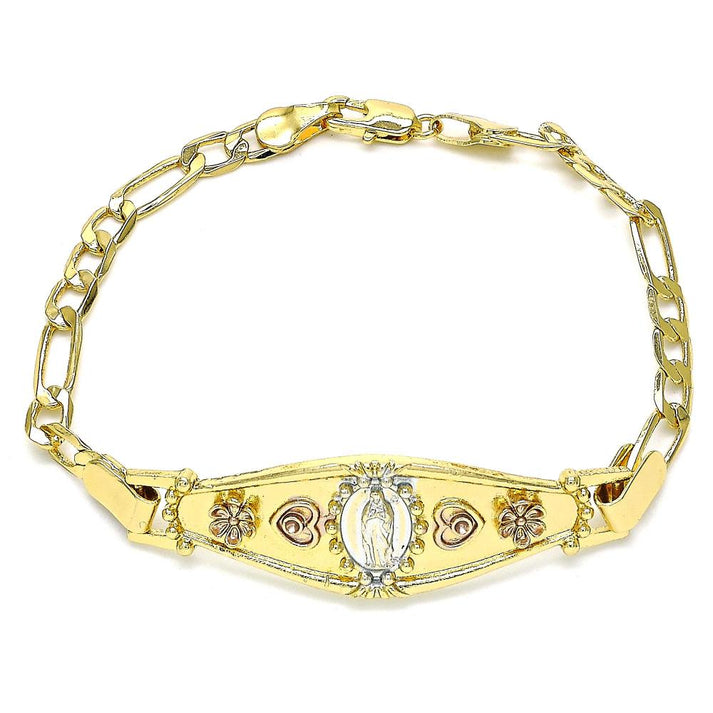 OUR LADY OF GUADALUPE BRACELET 18k GOLD LAYERED