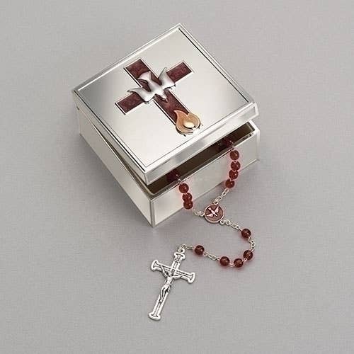 2.25"H CONFIRMATION BOX W/DOVE & FLAME ICONS