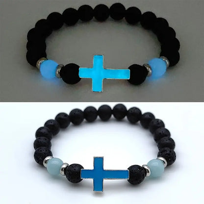 VINTAGE STYLE STONE GLOW IN THE DARK BRACELET